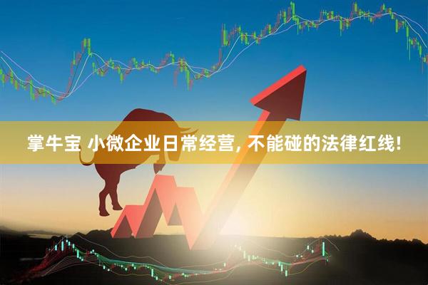 掌牛宝 小微企业日常经营, 不能碰的法律红线!